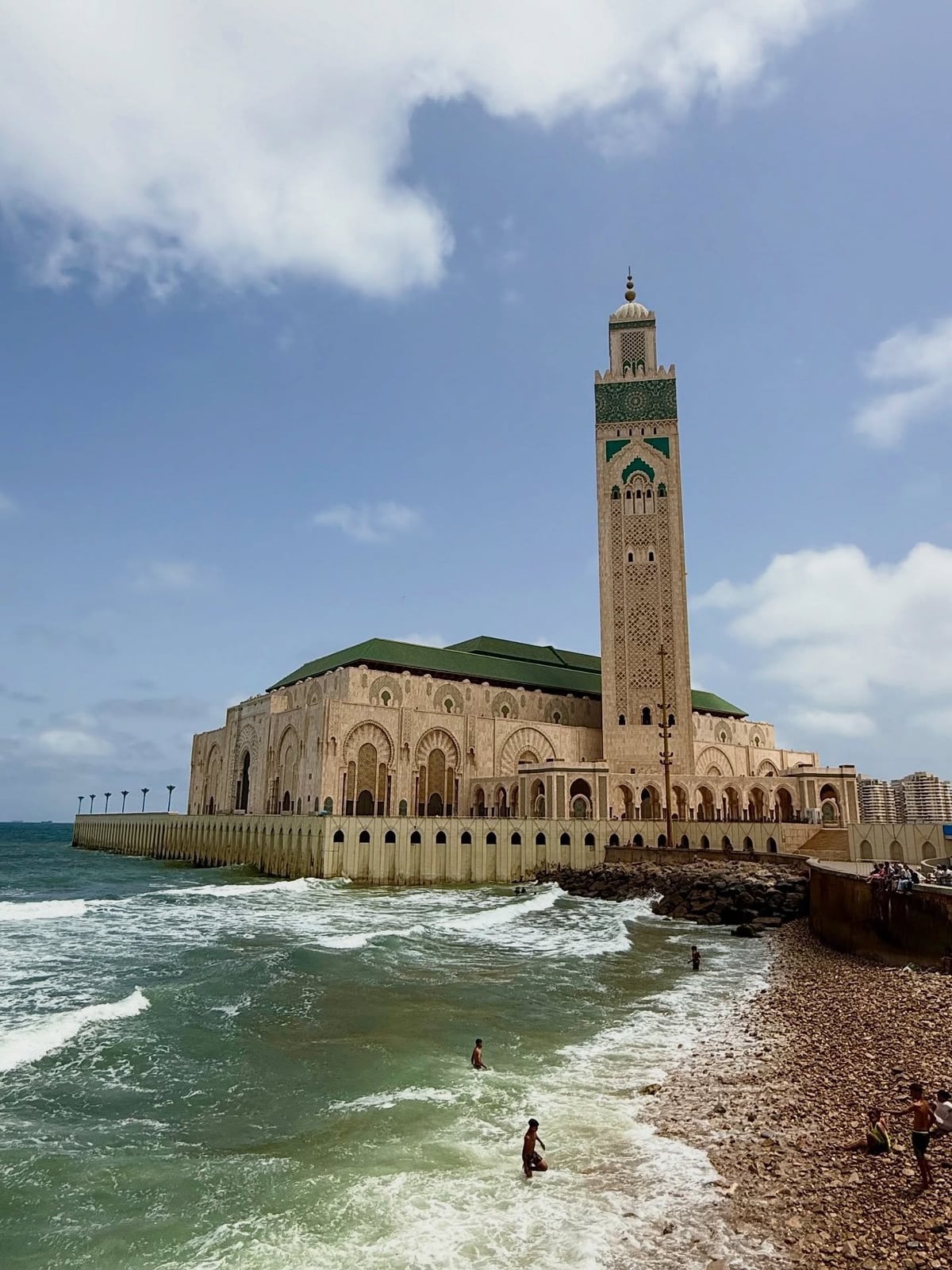 Magnificent Hassan II Mosque overlooking the Atlantic Ocean during a 9 Day Morocco Itinerary