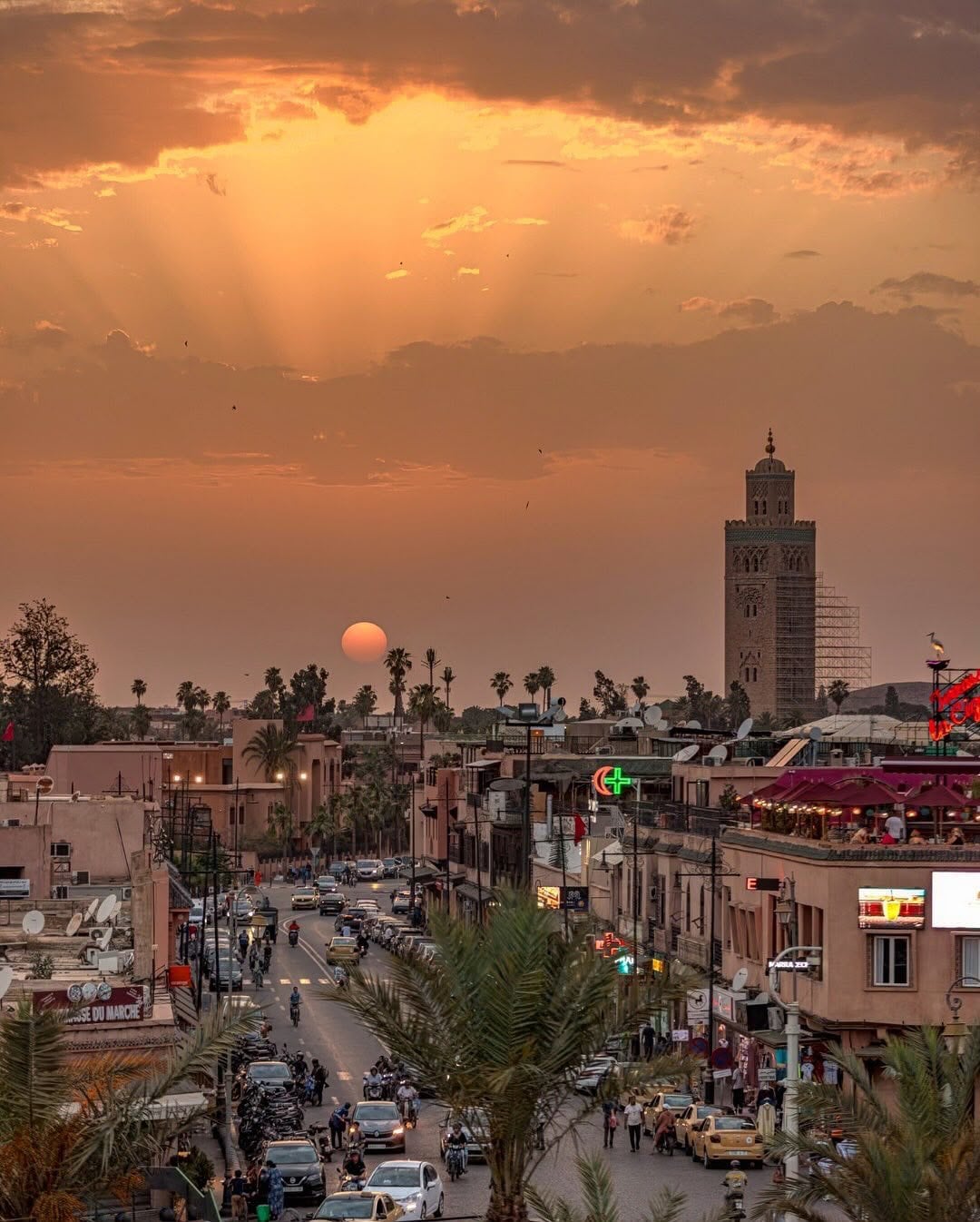 Koutoubia Mosque in Marrakech at sunset
